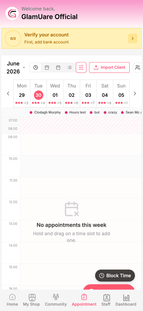 Manage every appointment in one calendar — mobile