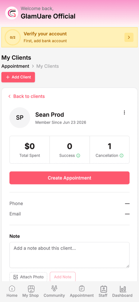 Bring your clients (and their history) with you — mobile
